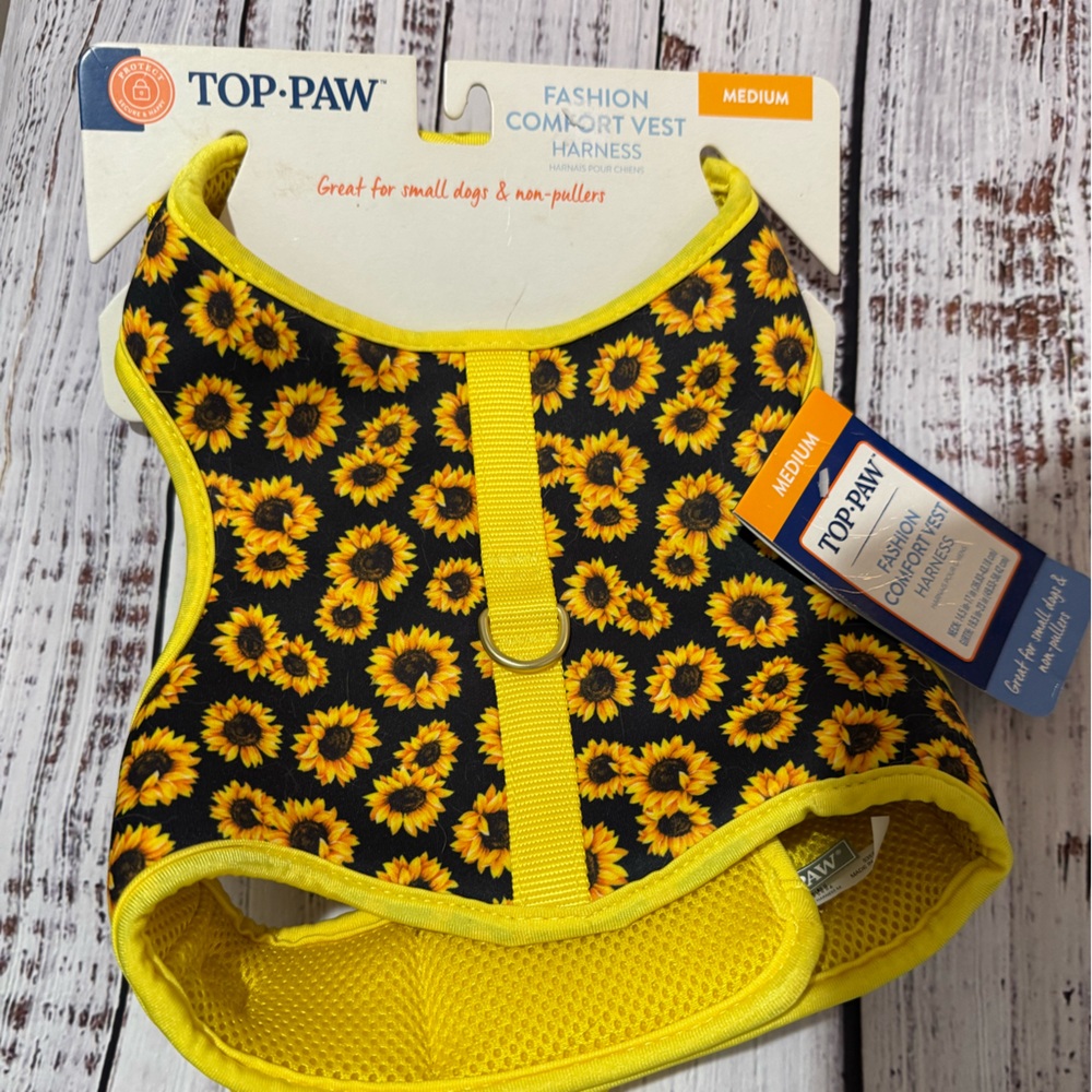 Top Paw Yellow Sunflower Dog Harness